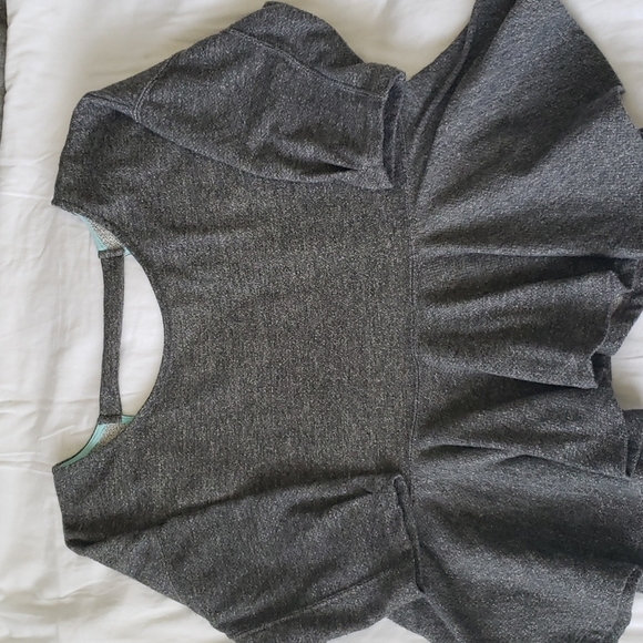 Saturday Sunday Anthropologie Peplum Terry Knit Sweatshirt Top, Grey, Size M - Picture 9 of 9